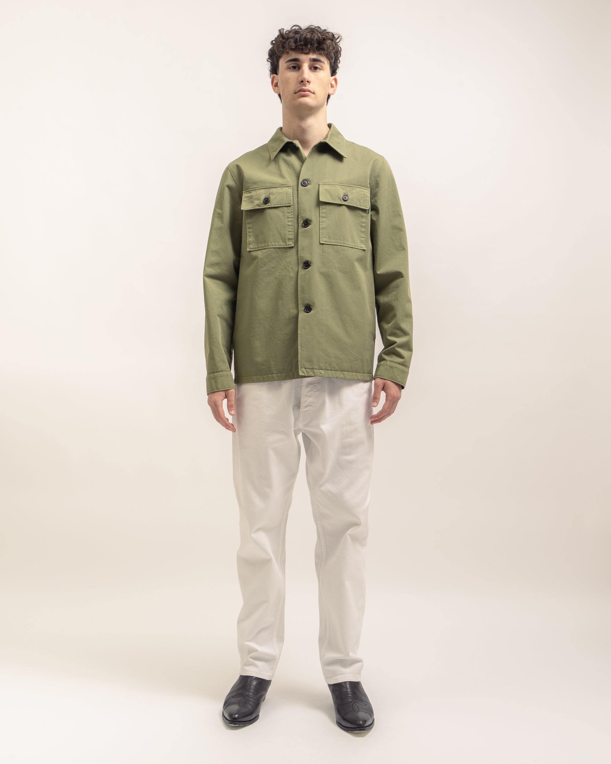 Wilde giacca camicia in gabardina