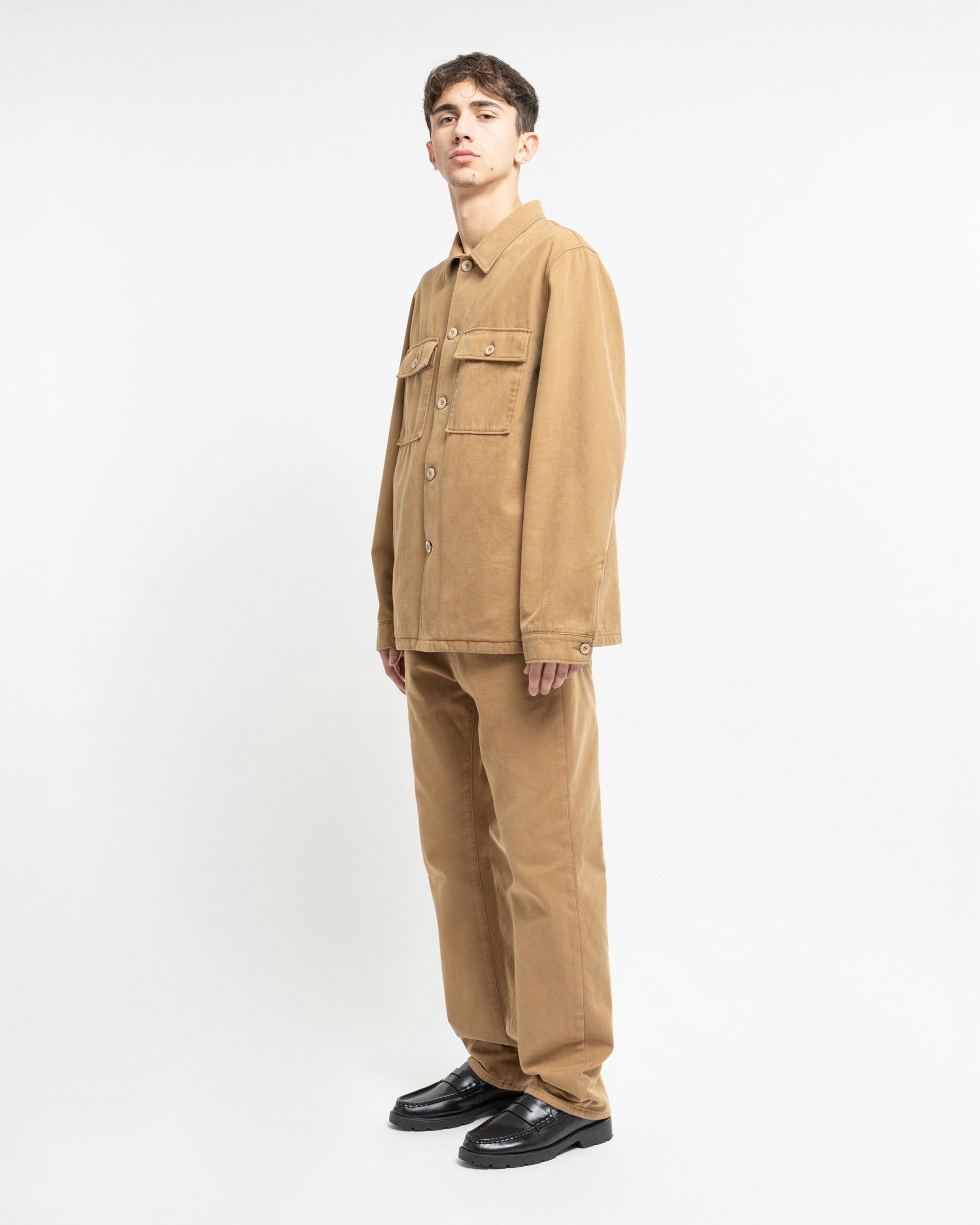 Wilde giacca camicia in gabardina