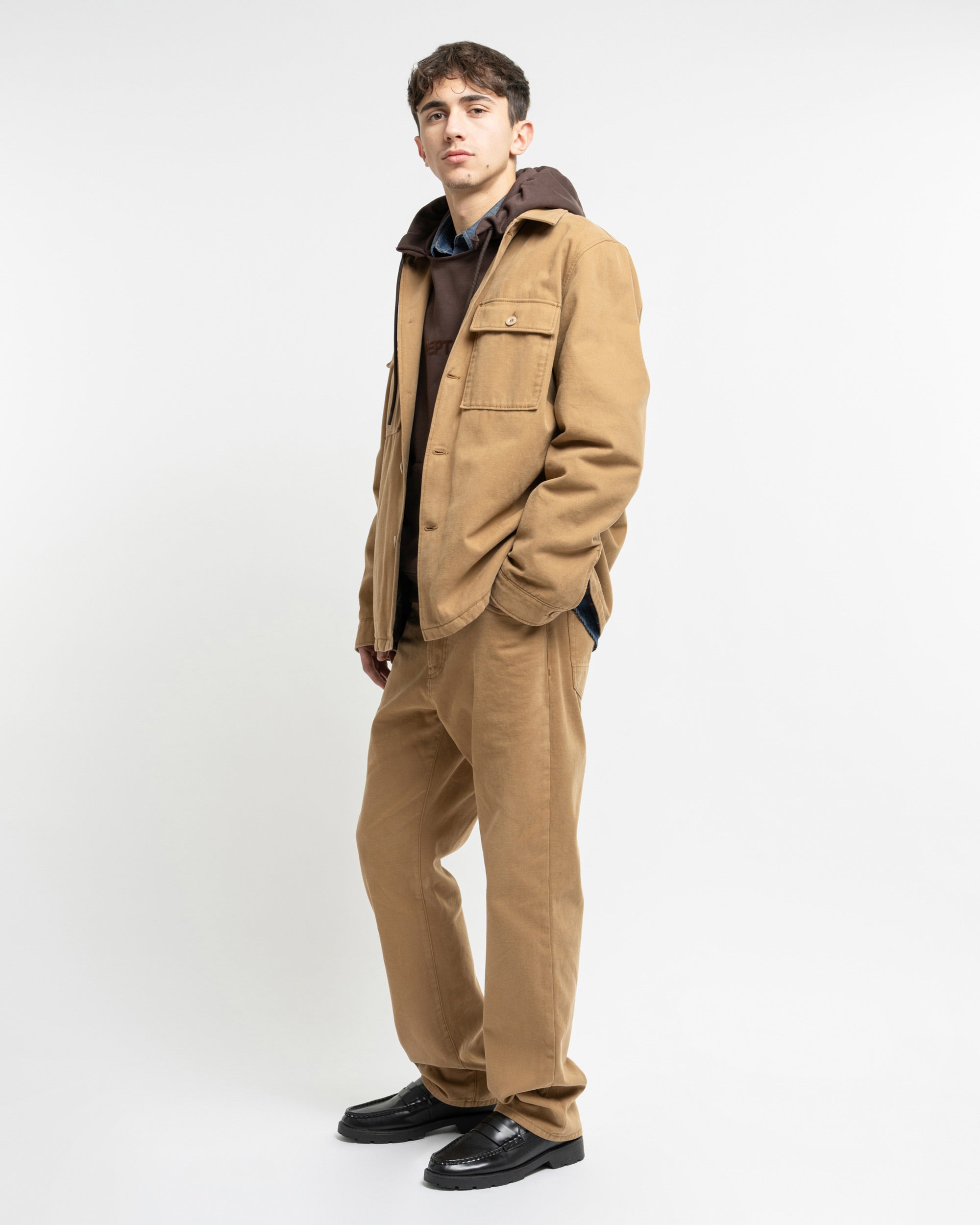 Wilde giacca camicia in gabardina