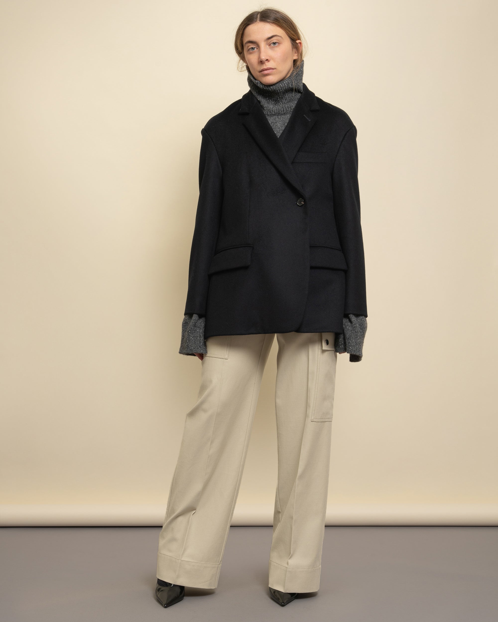 Wow boxy overcoat in cloth