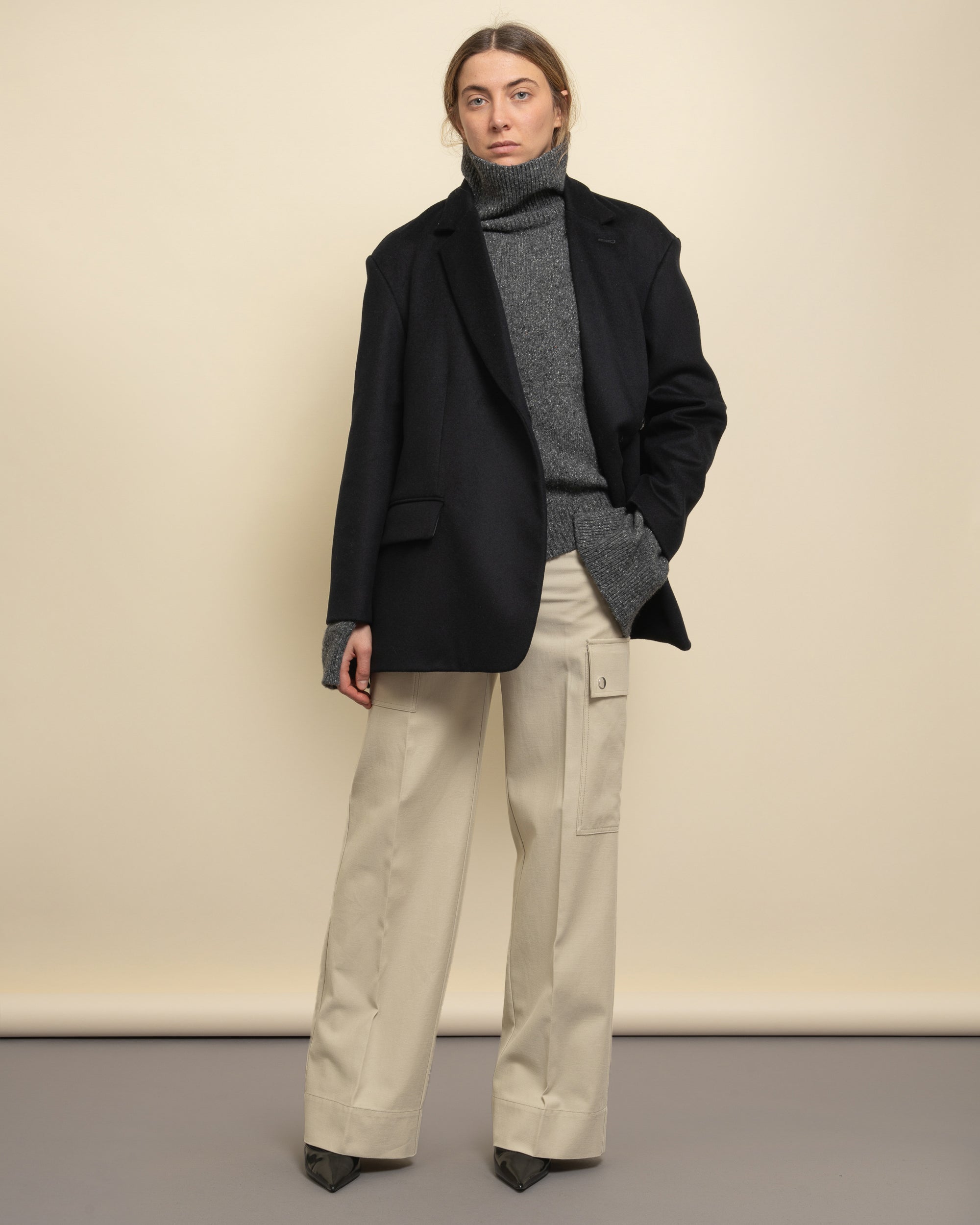 Wow boxy overcoat in cloth