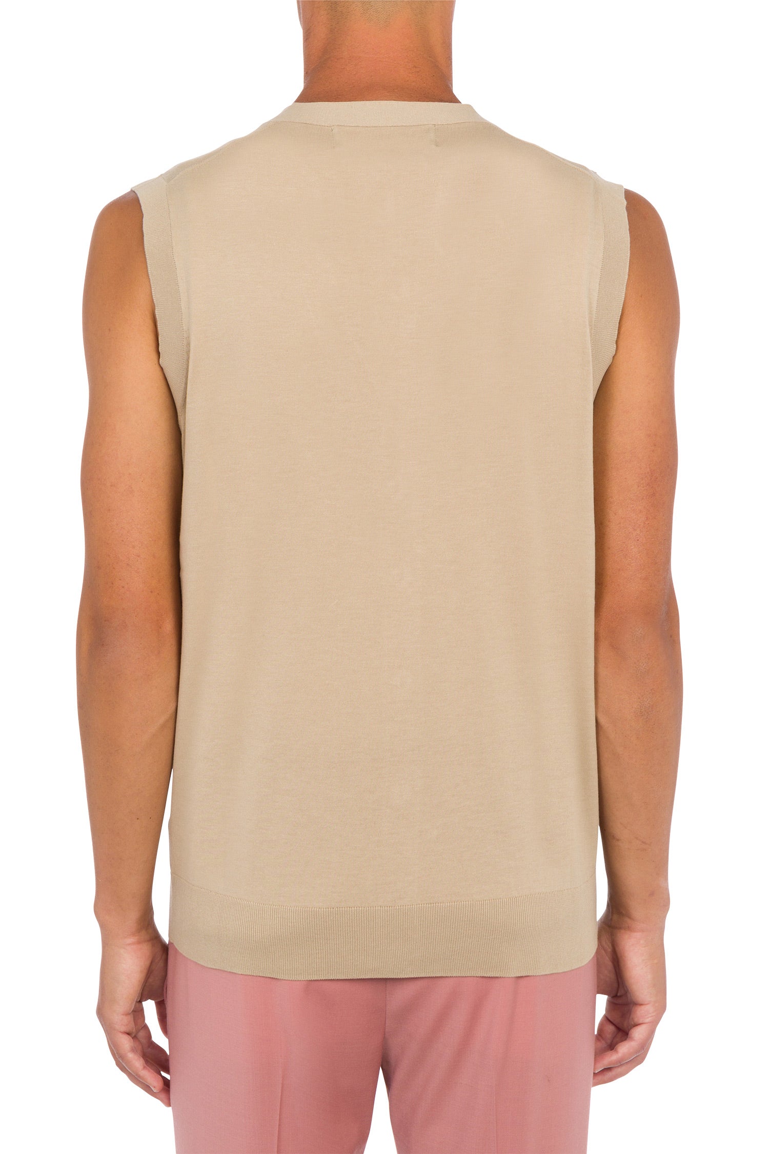 Yssa beige knitted vest