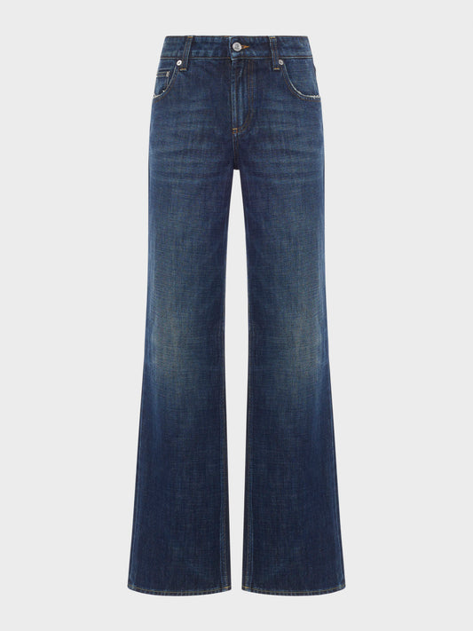 Strat mid-waist straight-leg jeans