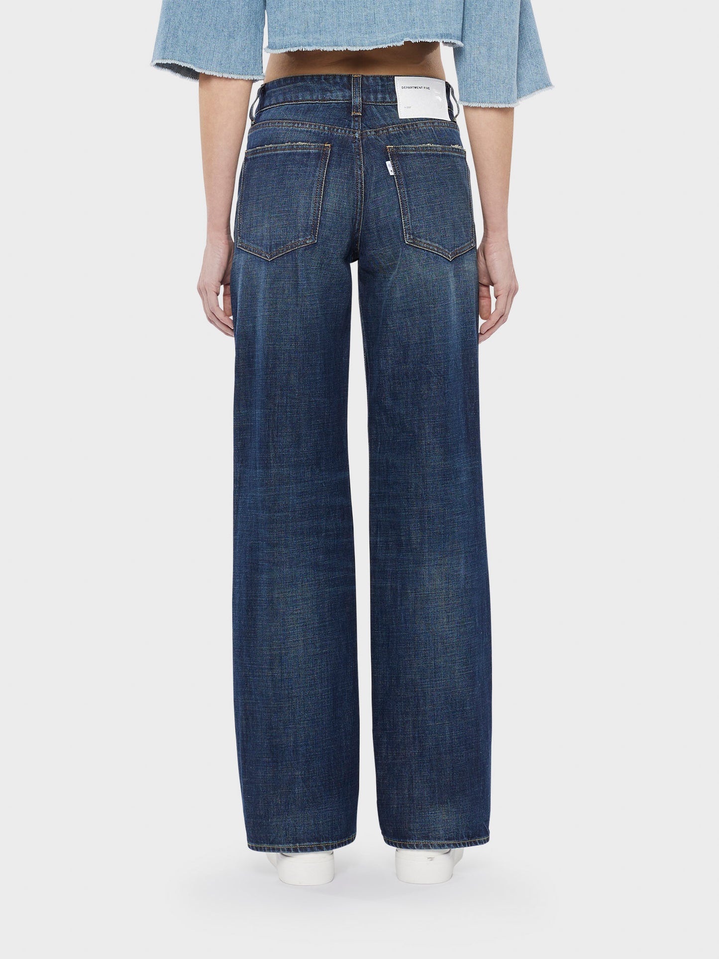 Strat mid-waist straight-leg jeans