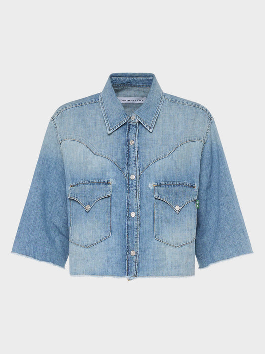 Sene cropped denim shirt